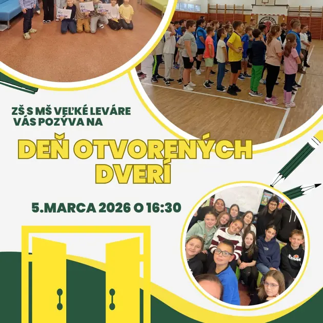 Pozvánka na deň otvorených dverí v ZŠ s MŠ Veľké Leváre