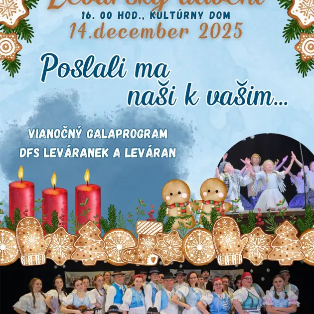 Pozývame na Vianočný galaprogram DFS Leváranek a Leváran