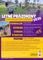Letné prázdniny s centrom záujmových aktivít