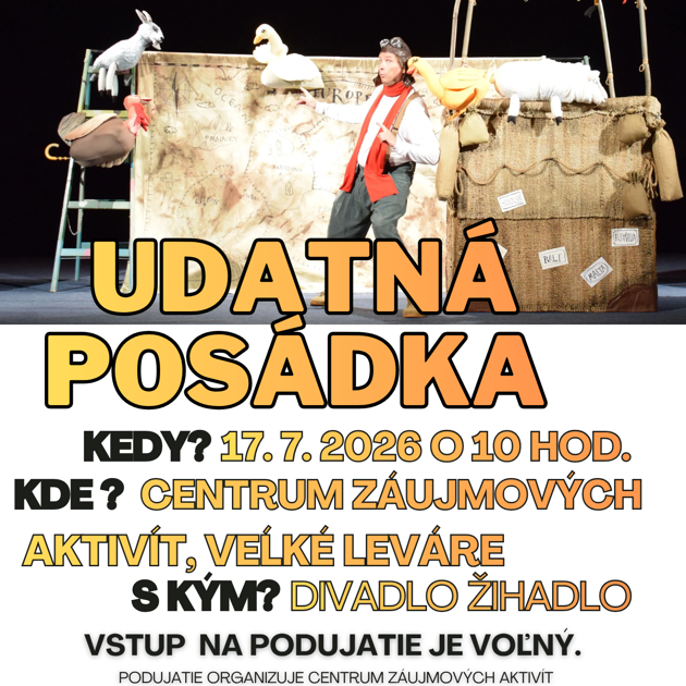 Centrum záujmových aktivít pozýva na divadelné predstavenie Udatná posádka