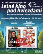 OZ Zaži komunitu pozýva na Letné kino pod hviezdami