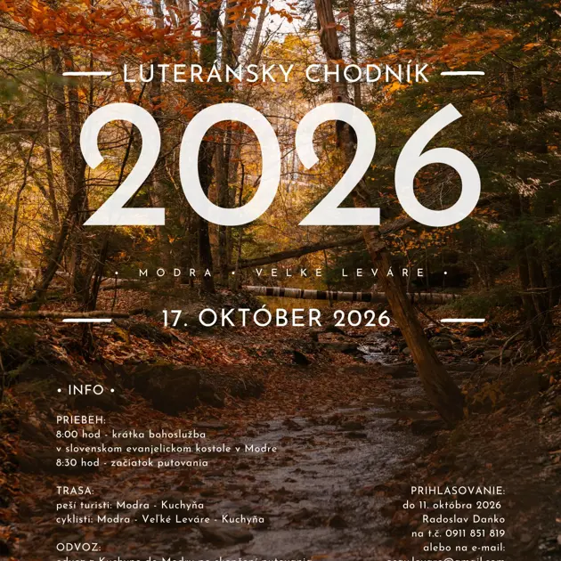Pozvánka na Luteránsky chodník 2026