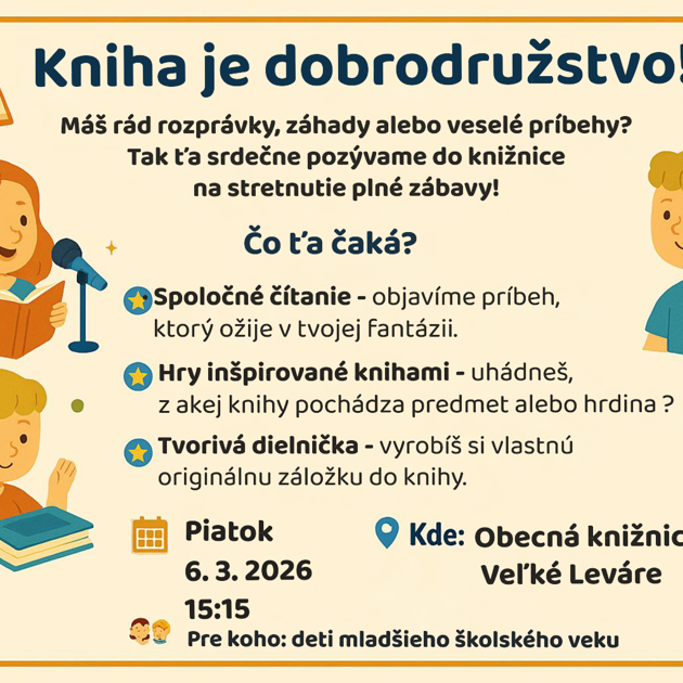 Kniha je dobrodružstvo - pozvanie detí do knižnice 