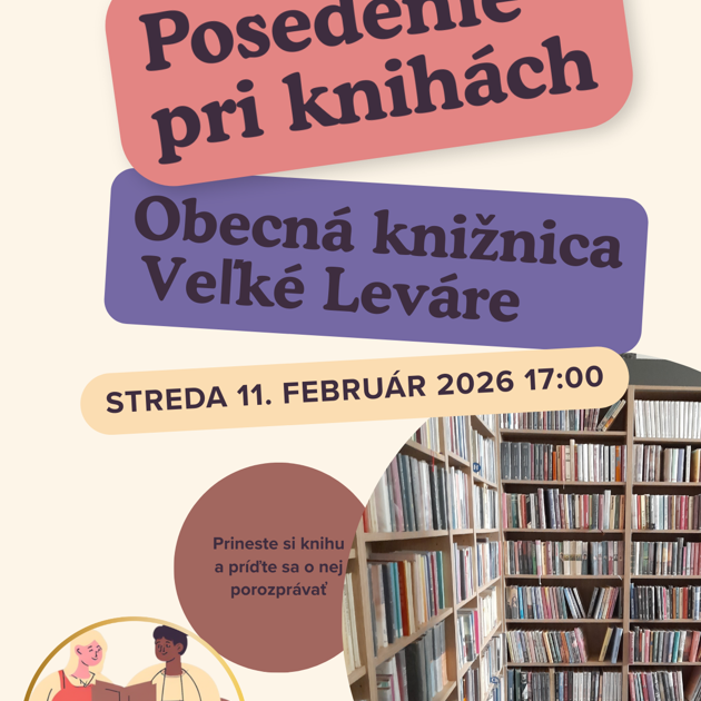 Pozývame na posedenie pri knihách v stredu 11.februára