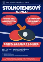  Pozývame na stolnotenisový turnaj o pohár starostu obce