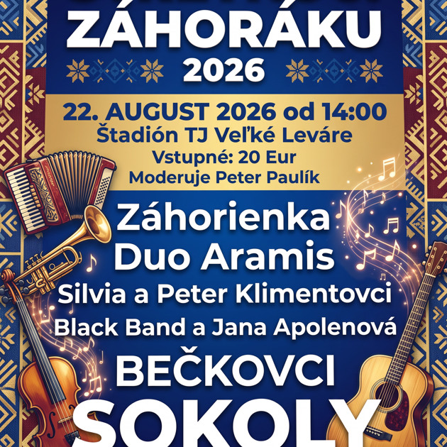 Pozvanie na kultúrno-hudobný festival Stretnúcí Záhorákú 2026