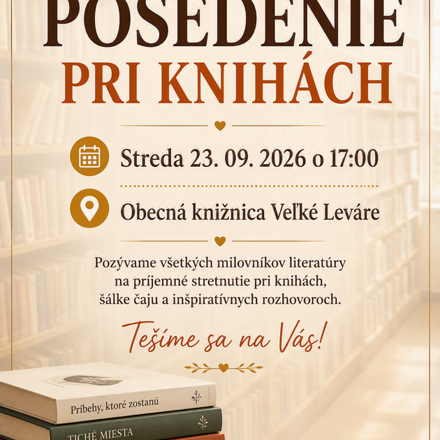 Pozývame na posedenie pri knihách